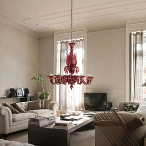Люстра Fauve Murano Red
